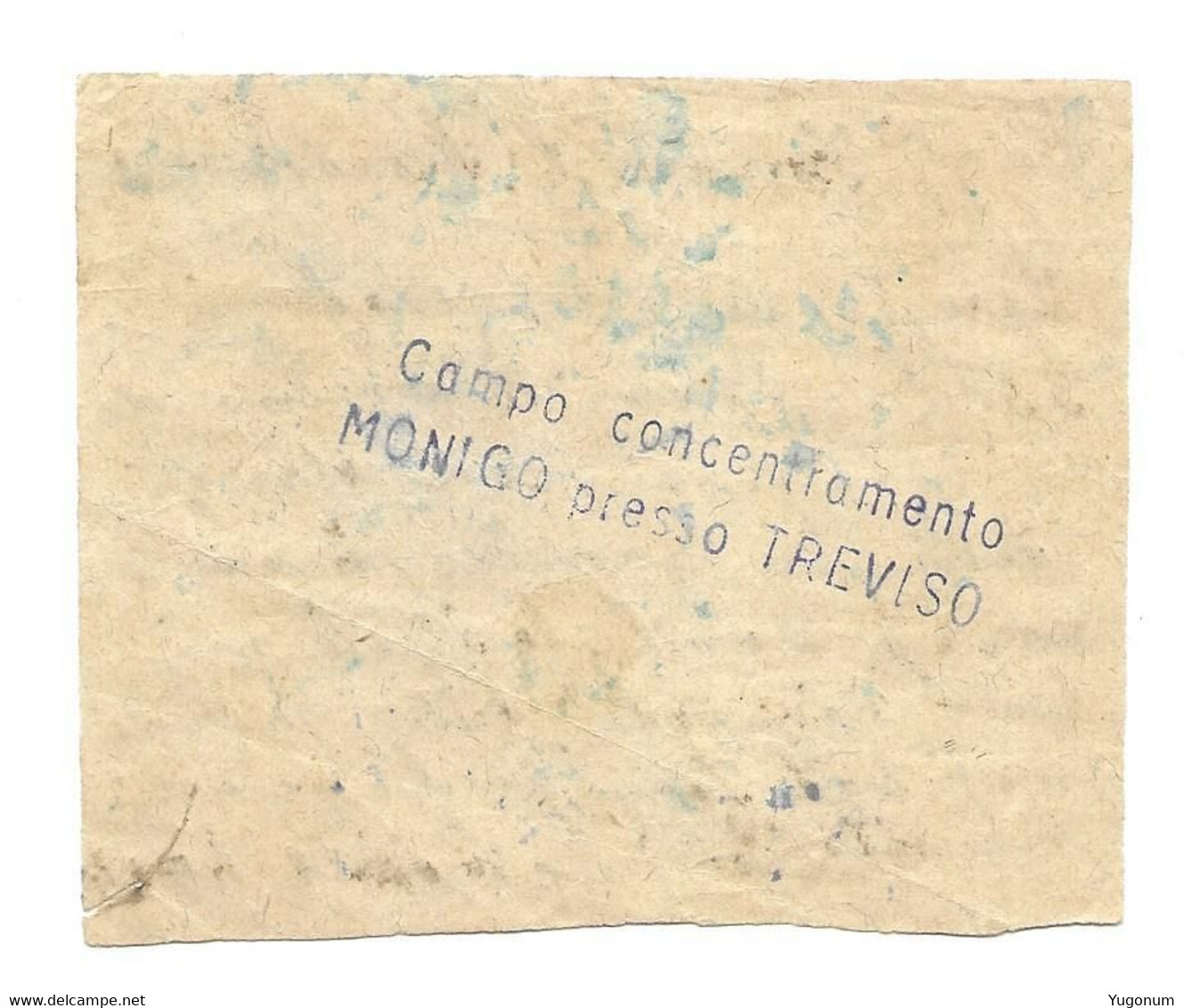 WWII Italy Slovenia Mail Sent To Lubiana With Rare Stamp "campo Concentramento MONIGO Presso TREVISO" RRR  (No 2117) - Lubiana