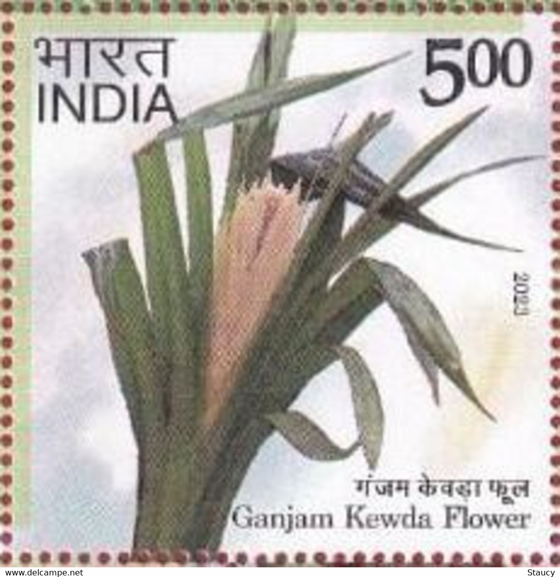 India 2023 Agricultural Goods Of India - - Geographical Fruit -  Kewda Flower 1v Rs.5.00 Stamp MNH As Per Scan - Agriculture