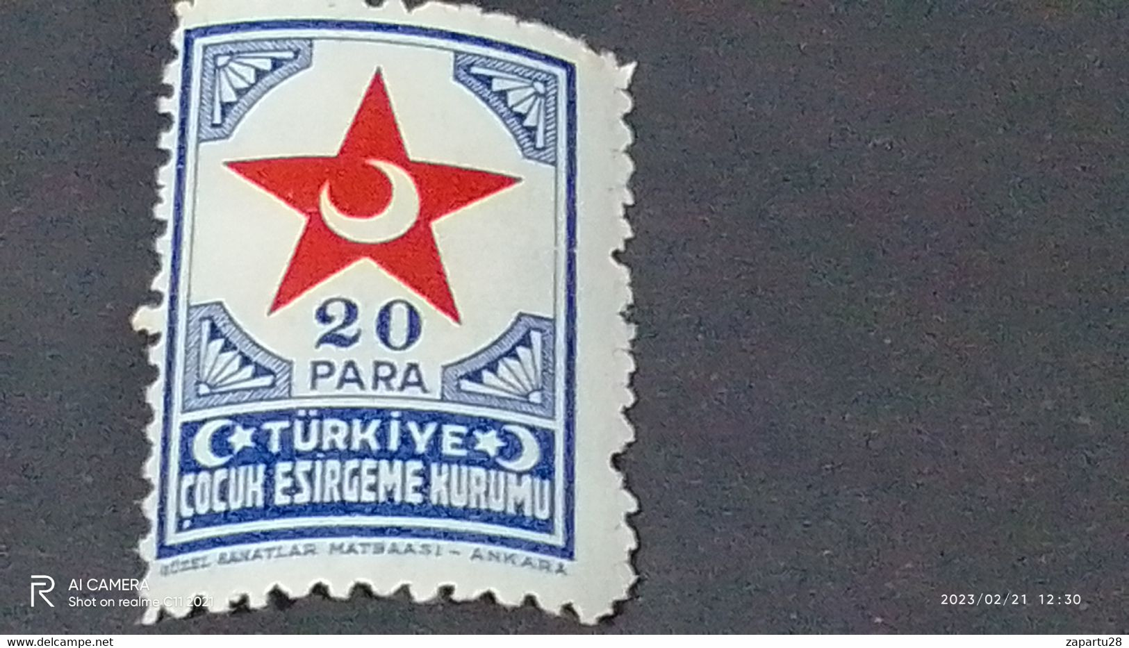 TÜRKEY--YARDIM PULLARI-1940-50  ÇOCUK ESİRGEME KURUMU  20P  DAMGASIZ - Charity Stamps