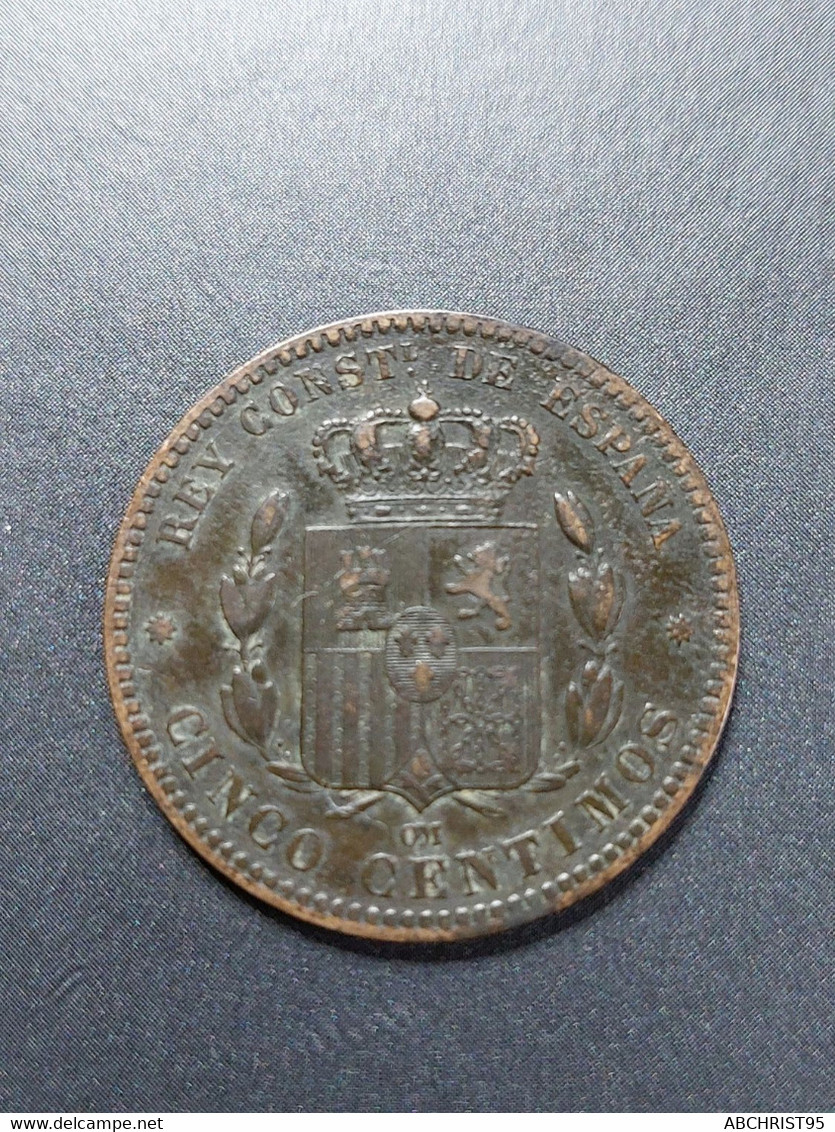 CINCO CENTIMOS 1879 OM - Provincial Currencies