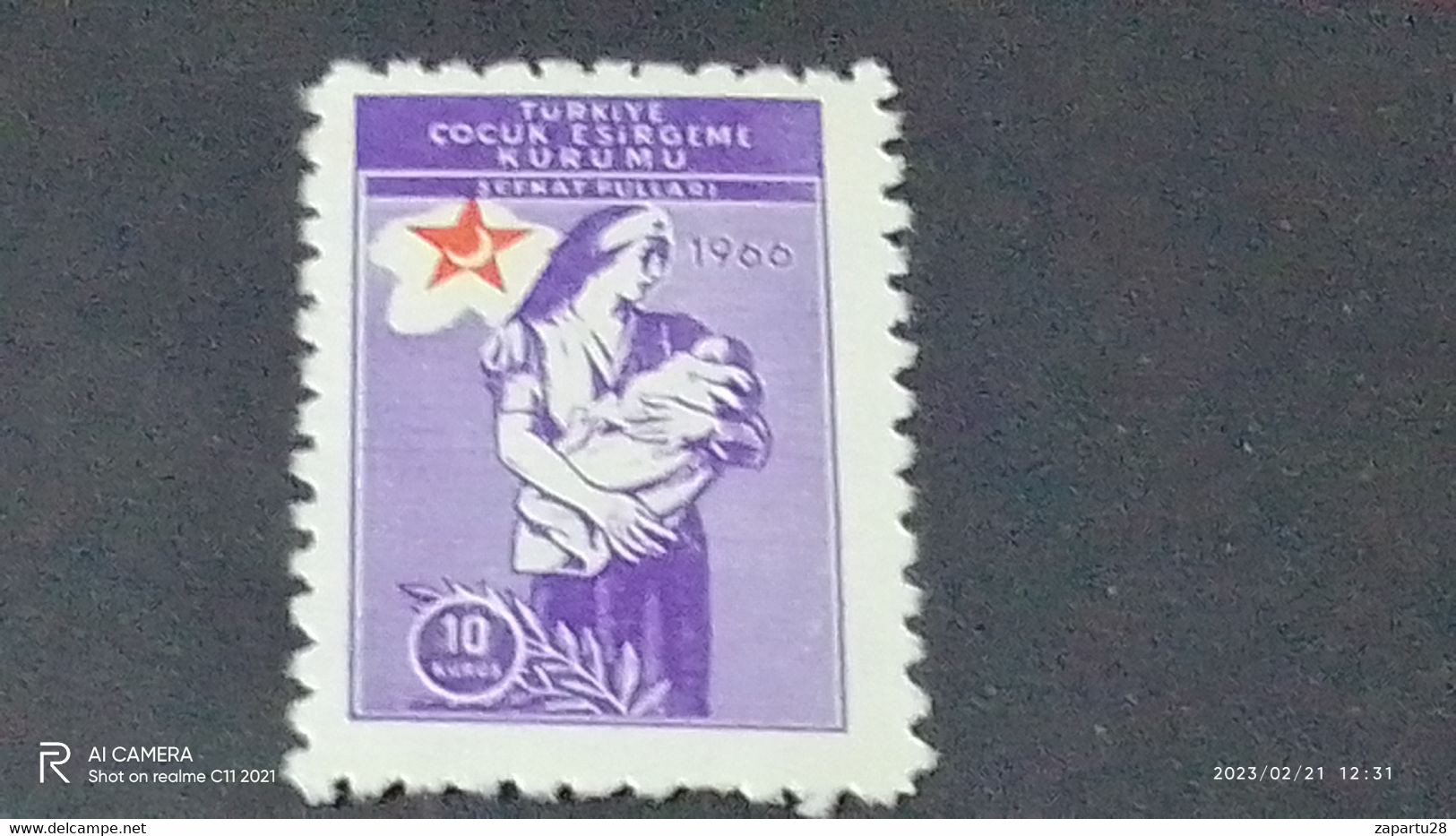 TÜRKEY--YARDIM PULLARI-1966  ÇOCUK ESİRGEME 10K  DAMGASIZ - Charity Stamps