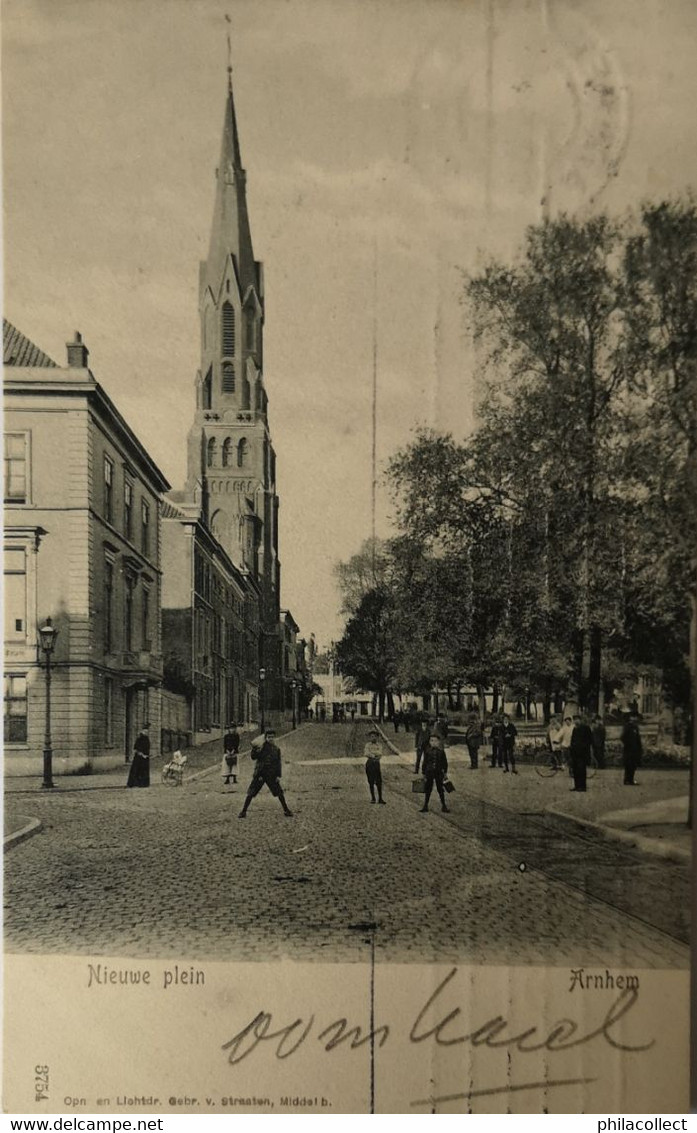 Arnhem // Nieuwe Plein  1910 Stempel Doorslag - Arnhem