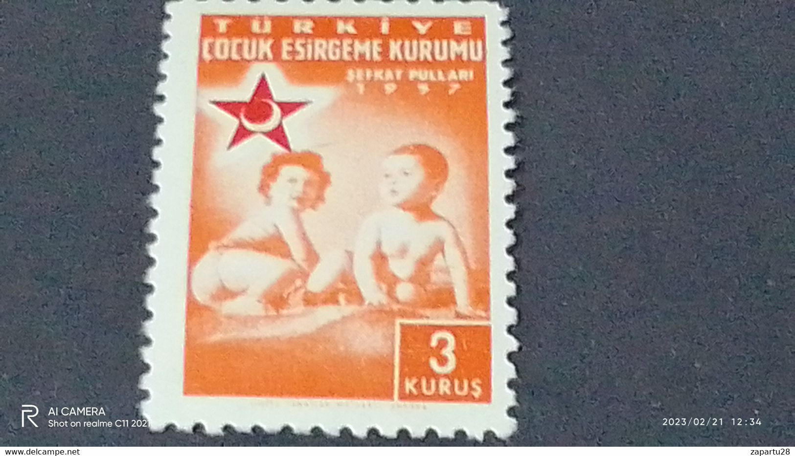 TÜRKEY--YARDIM PULLARI- 1950-60   ÇOCUK ESİRGEME 3K  DAMGASIZ - Timbres De Bienfaisance