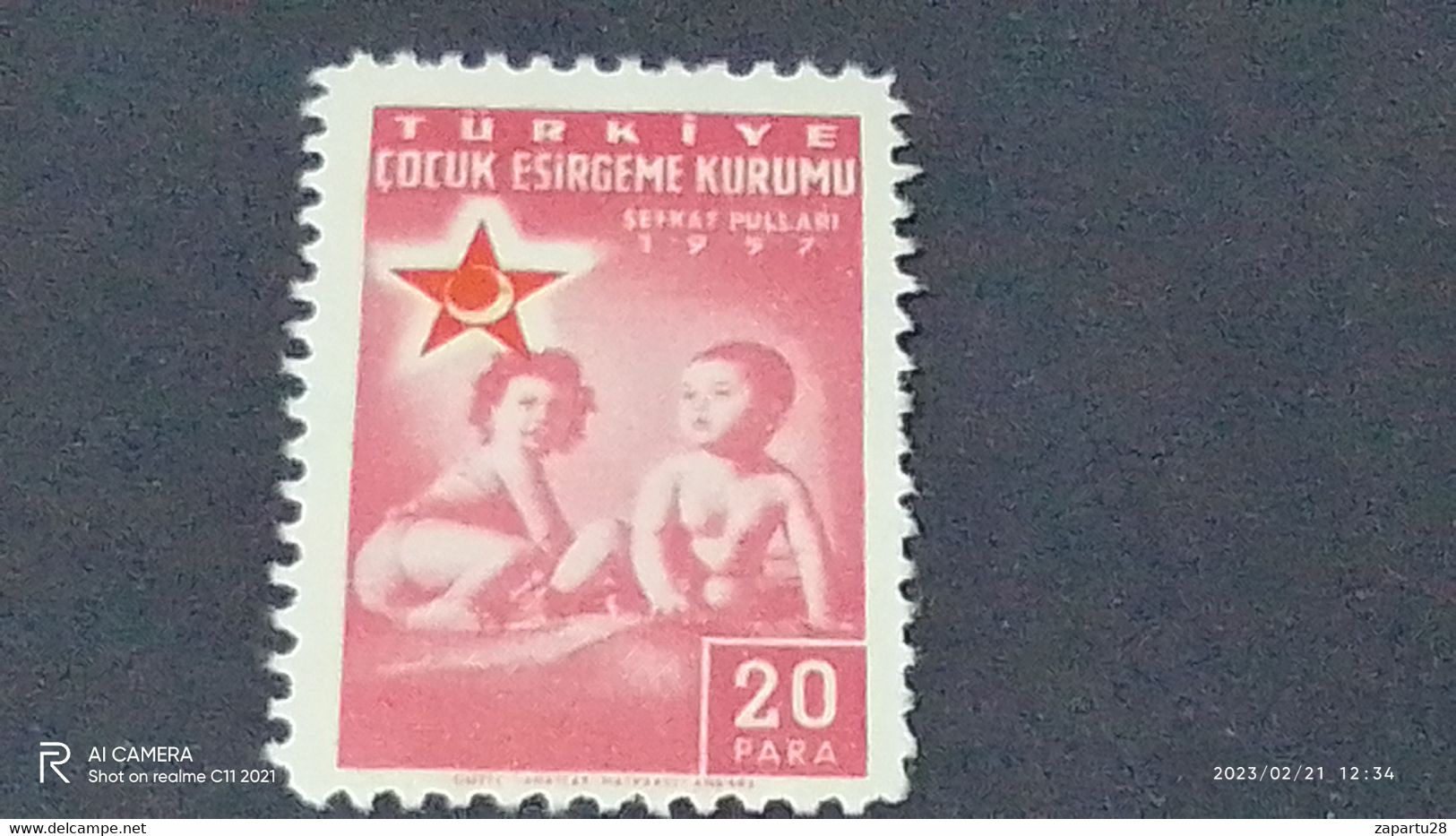 TÜRKEY--YARDIM PULLARI- 1950-60   ÇOCUK ESİRGEME 20P  DAMGASIZ - Sellos De Beneficiencia