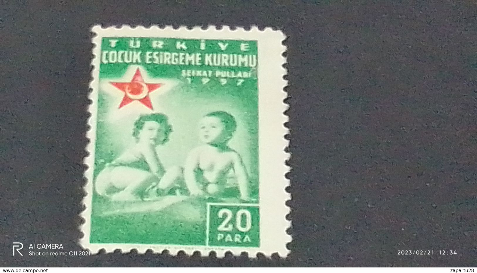 TÜRKEY--YARDIM PULLARI- 1950-60   ÇOCUK ESİRGEME 20P  DAMGASIZ - Charity Stamps