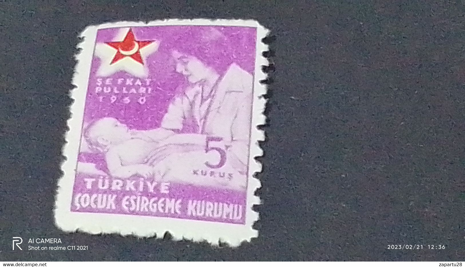 TÜRKEY--YARDIM PULLARI- 1950-60   ÇOCUK ESİRGEME 5K  DAMGASIZ - Charity Stamps