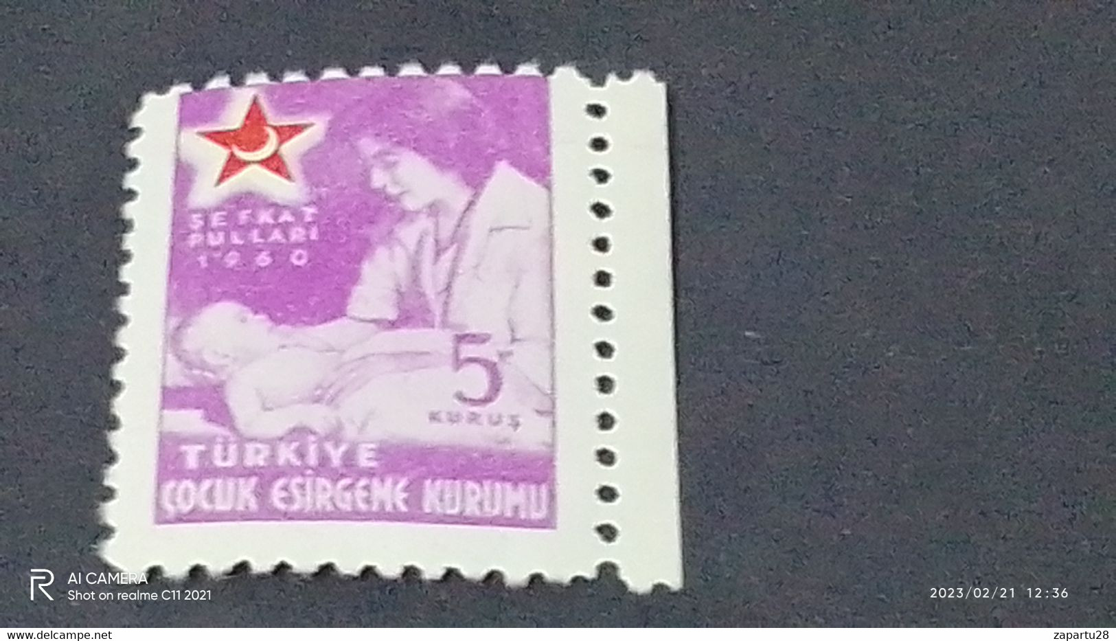 TÜRKEY--YARDIM PULLARI- 1950-60   ÇOCUK ESİRGEME 5K  DAMGASIZ - Wohlfahrtsmarken