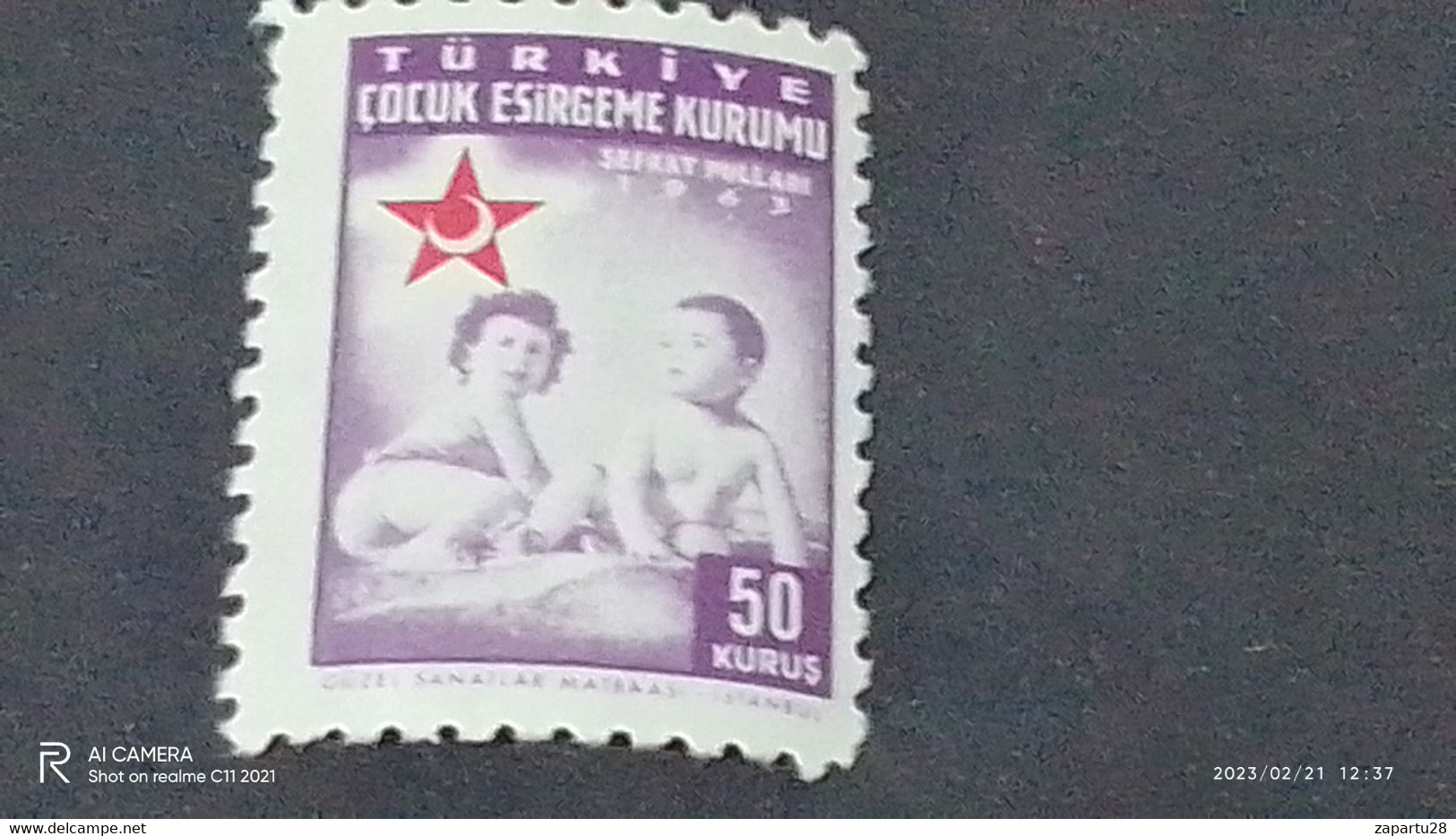TÜRKEY--YARDIM PULLARI- 1950-60   ÇOCUK ESİRGEME 50K  DAMGASIZ - Francobolli Di Beneficenza