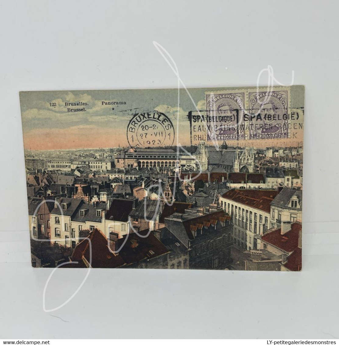 #CPA.780 - Bruxelles Panorama 1923 - Brussel - Tampon SPA Belgique Eaux Bains - Panoramische Zichten, Meerdere Zichten