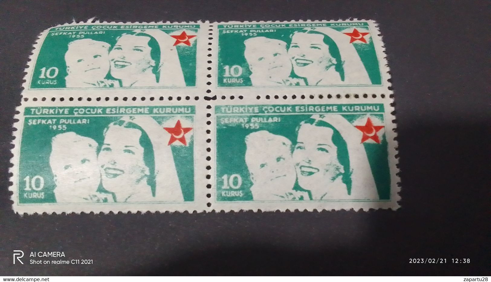 TÜRKEY--YARDIM PULLARI- 1950-60   ÇOCUK ESİRGEME BLOCK 10K DAMGASIZ - Charity Stamps