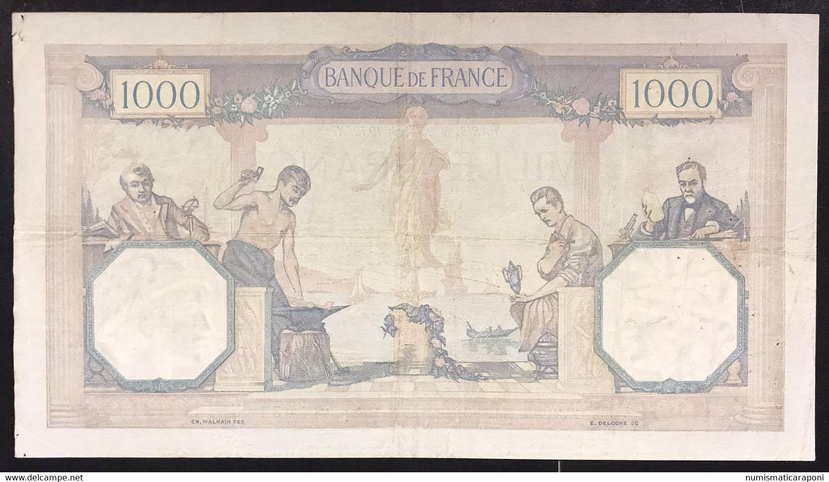 FRANCIA France 1000 FRANCS 25 Aout 1932 Bb Presato Forellini LOTTO 2290 - 1 000 F 1927-1940 ''Cérès Et Mercure''