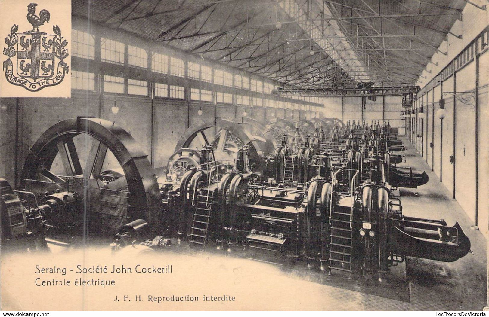 BELGIQUE - SERAING - CENTRALE ELECTRIQUE - SOCIETE JOHN COCKRILL - JFH - Carte Postale Ancienne - Seraing