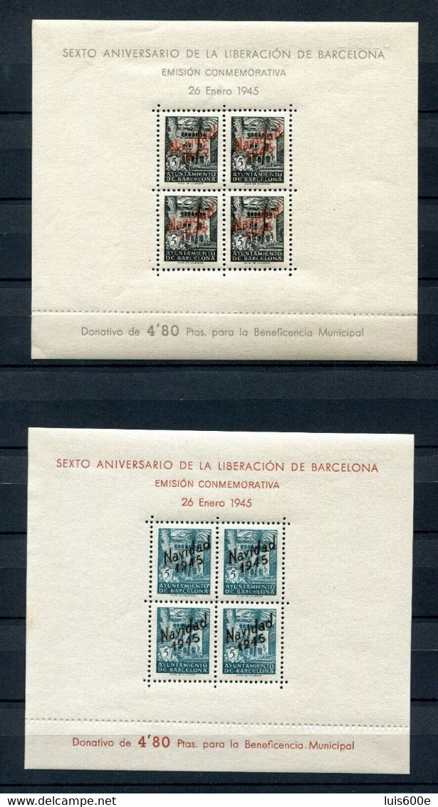 1945.ESPAÑA.BARCELONA EDIFIL NE29/NE30**.NUEVOS SIN FIJASELLOS(MNH)CATALOGO  520 € - Barcelona