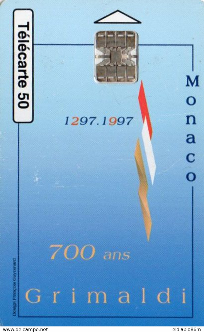 MONACO - CHIP CARD - MF43 - 700 ANS DES GRIMALDI - C6A167729 - Mónaco