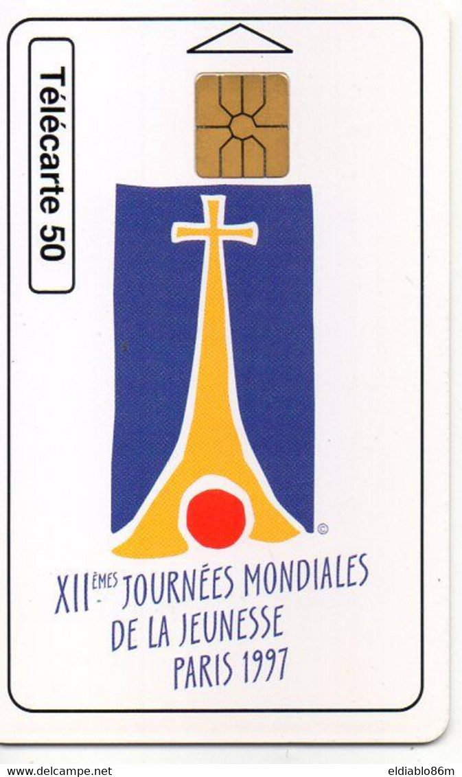 MONACO - CHIP CARD - MF45 - XIIe JOURNEES MONDIALES DE LA JEUNESSE PARIS 1997 - B76169003 - Mónaco