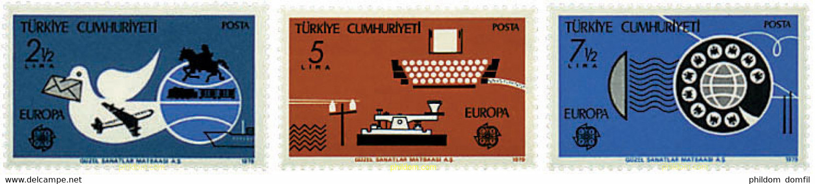 62398 MNH TURQUIA 1979 EUROPA CEPT. COMUNICACIONES - Colecciones & Series