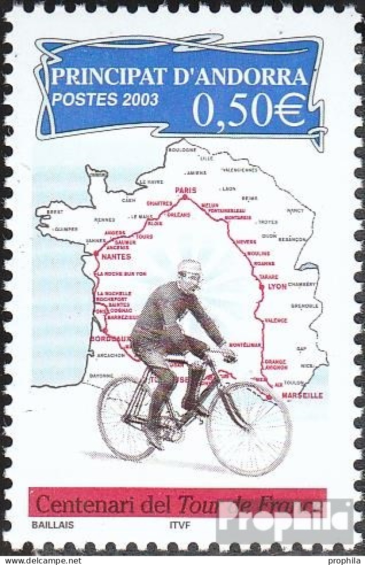 Andorra - Französische Post 603 (kompl.Ausg.) Postfrisch 2003 Tour De France - Carnets