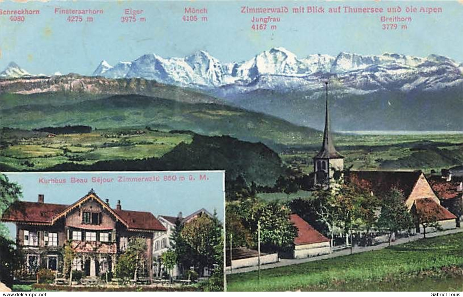 Kurhaus Beau Séjour Zimmerwald Thunersee 1913 - Wald