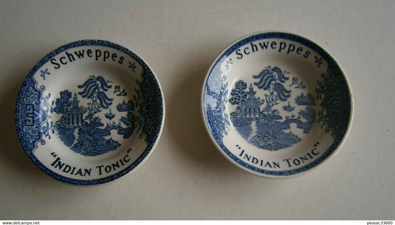 Cendrier Coupelle Schweppes Indian Tonic Faïence De Gien Années 70 - Porcelana