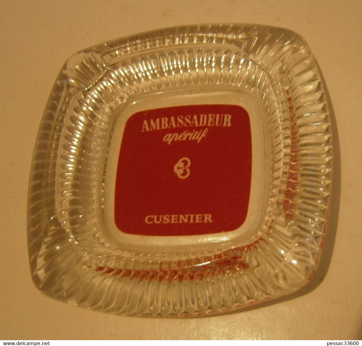 Cendrier Ancien Années70 AMBASSADEUR  apéritif  CUSENIER - Verre