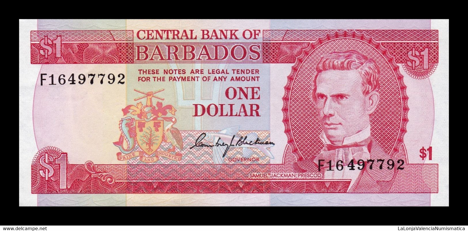 Barbados 1 Dollar Commemorative ND (1973) Pick 29 With Folder Sc Unc - Barbades