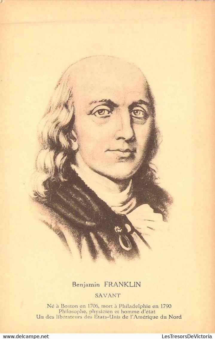 CELEBRITE  - Benjamin FRANKLIN - SAVANT - Carte Postale Ancienne - Sonstige & Ohne Zuordnung