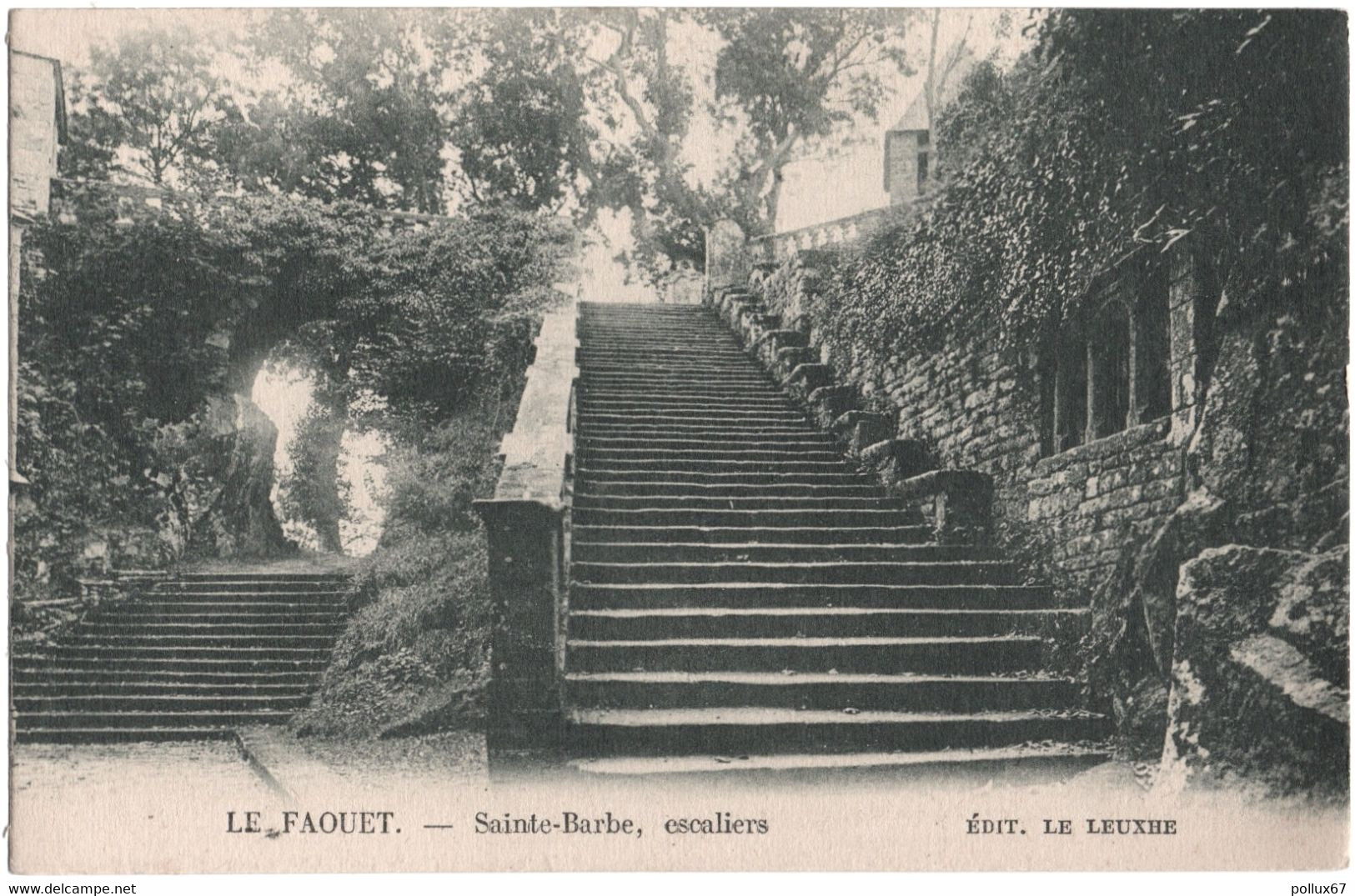 CPA DE LE FAOUËT (MORBIHAN)  SAINTE-BARBE, ESCALIERS - Faouët