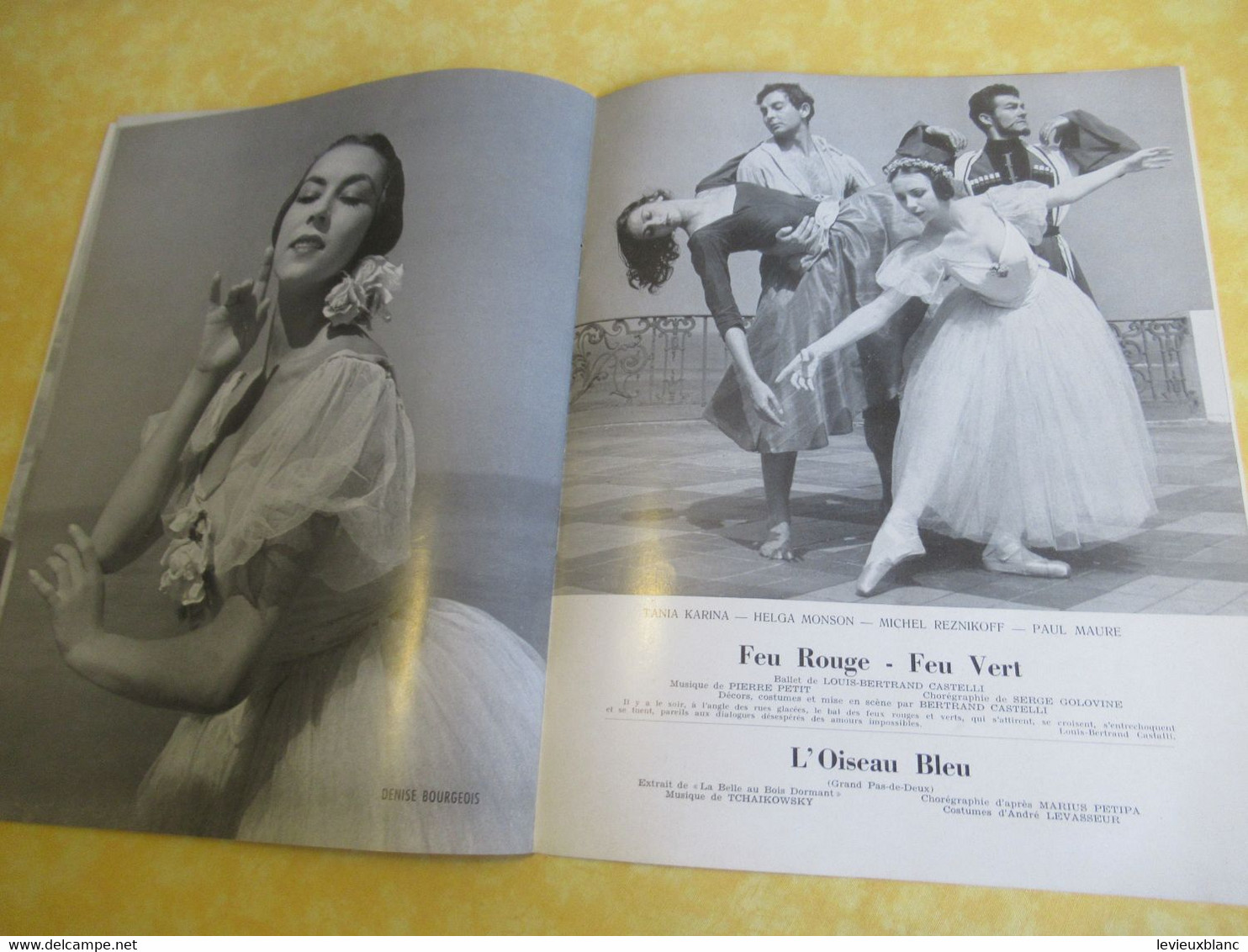 Programme ancien / Théâtre de L' EMPIRE/ Grand Ballet du Marquis de Cuevas / Bronislava Nijinska/ 1954          PROG340