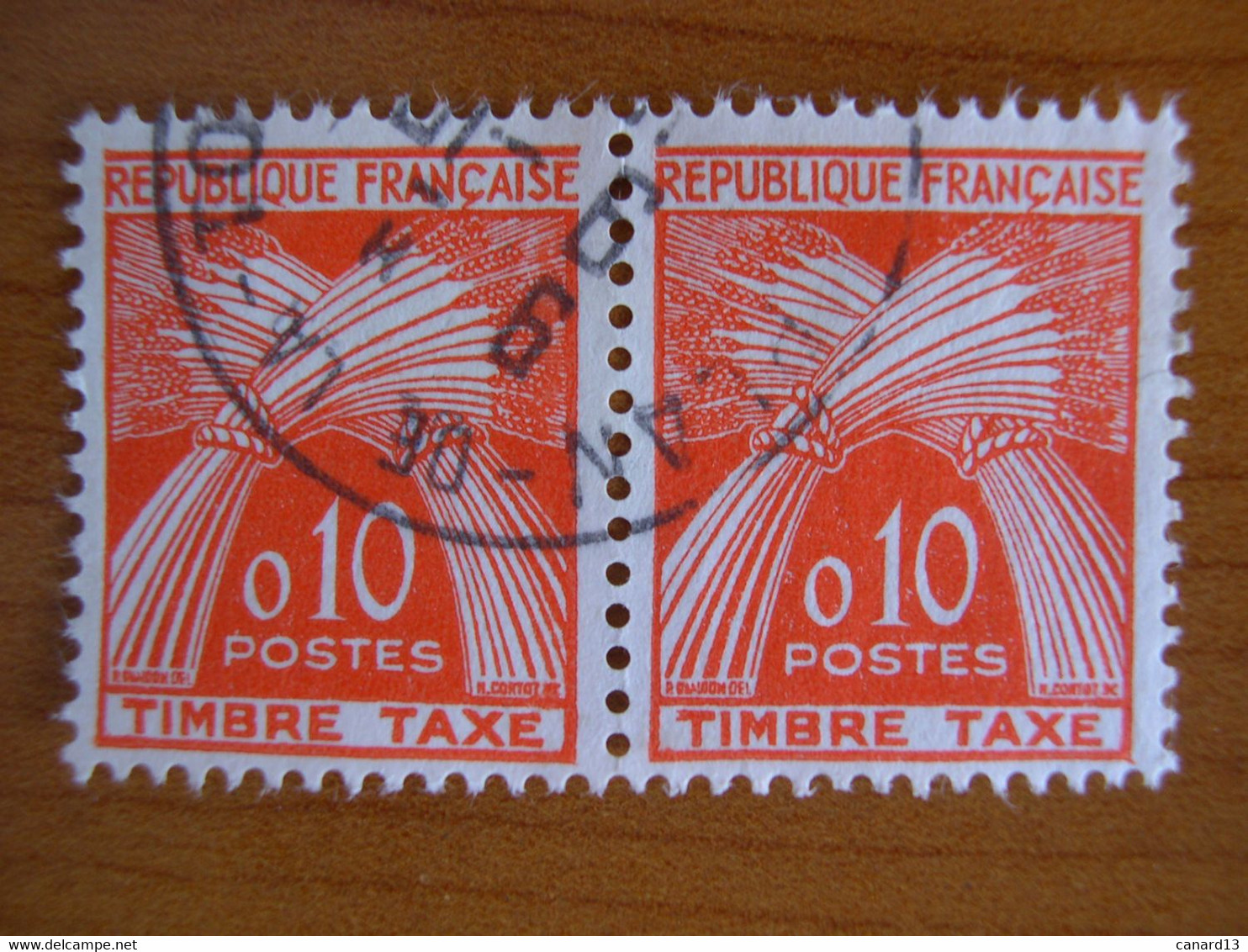 France Obl Paire  N° T91 - 1960-.... Gebraucht