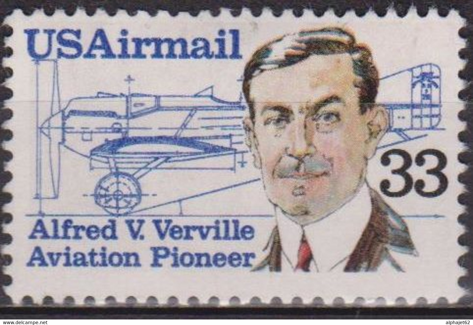 Pionnier De L'aviation - ETATS UNIS - Alfred Vierville - N° 107 - 1985 - 3a. 1961-… Afgestempeld