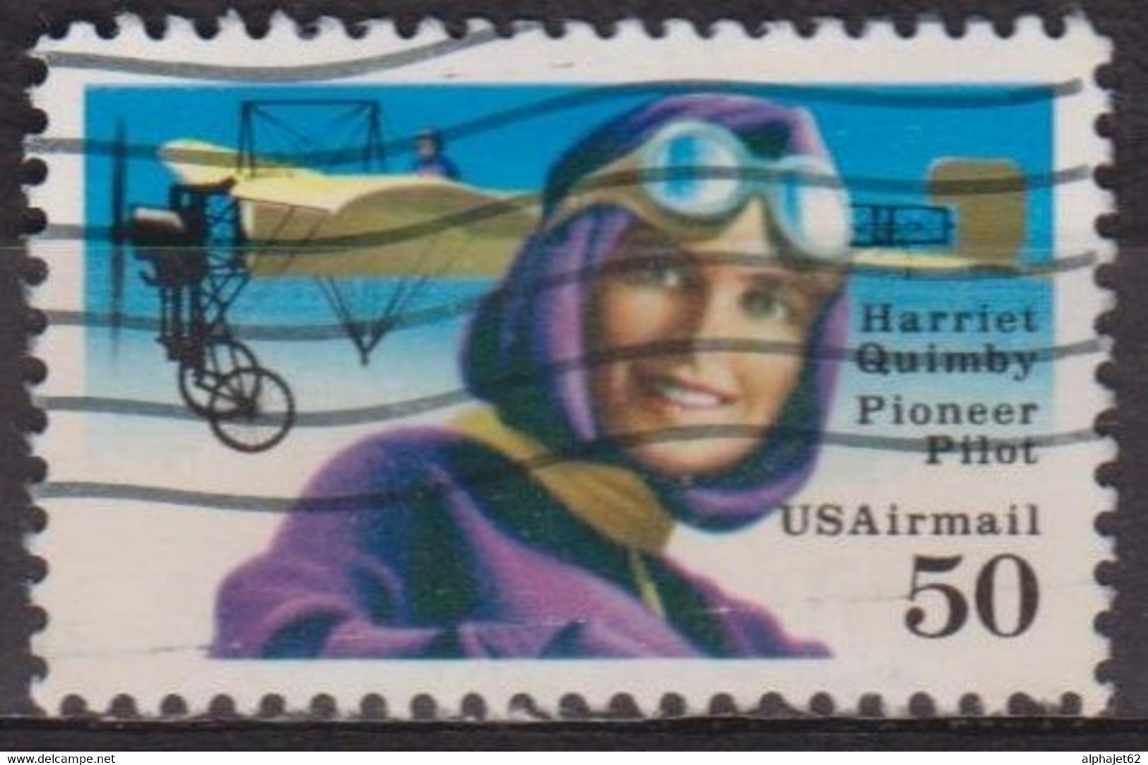 Pionniers De L'aviation - ETATS UNIS - Harriet Quimby, Pilote - Avion Blériot XI - N° 121 - 1991 - 3a. 1961-… Oblitérés