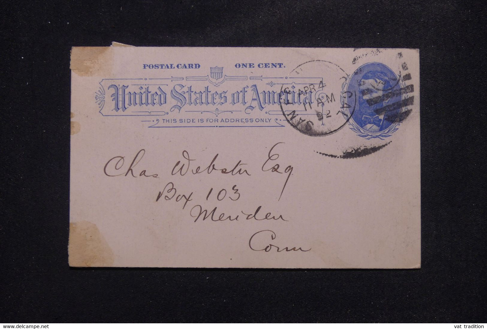 ETATS UNIS - Entier Postal Commercial De San Francisco En 1892 Pour Meriden - L 140563 - ...-1900