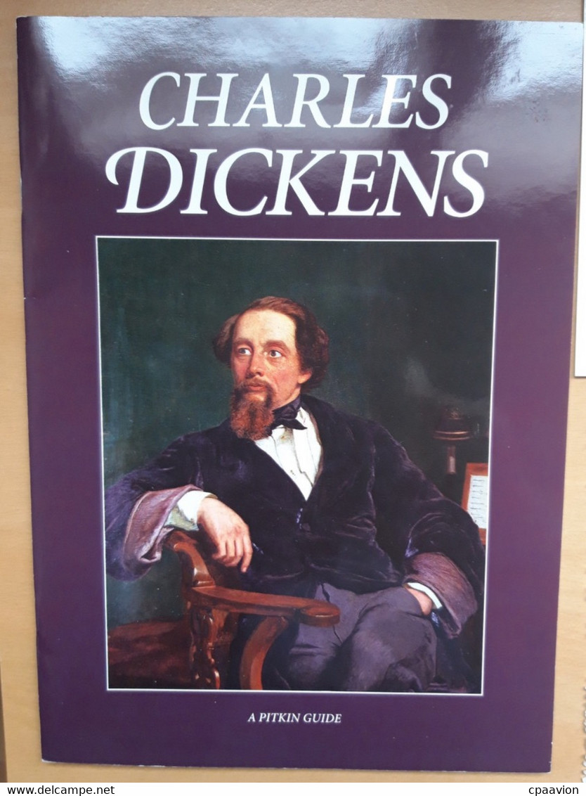 LIVRE SUR CHARLES DICKENS, ACCOMPAGNE DE 3 CARTES POSTALES ET D'UNE ENVELOPPE ANIMEE - Literatuur