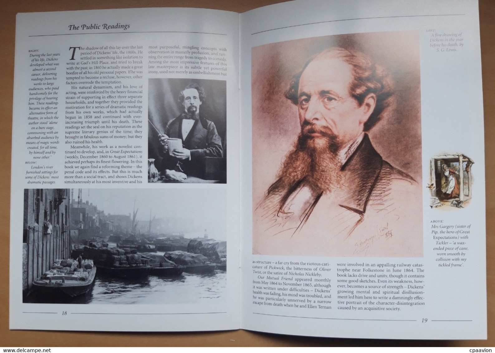 LIVRE SUR CHARLES DICKENS, ACCOMPAGNE DE 3 CARTES POSTALES ET D'UNE ENVELOPPE ANIMEE - Literatuur