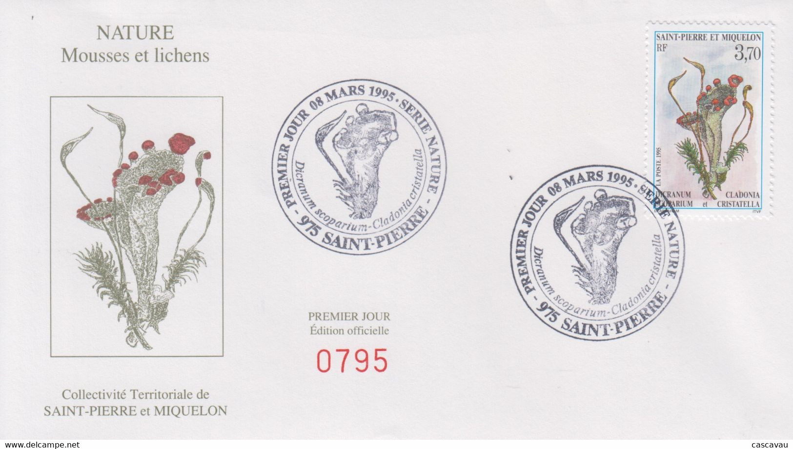 Enveloppe  FDC  1er  Jour    SAINT  PIERRE  Et  MIQUELON   Flore   1995 - FDC