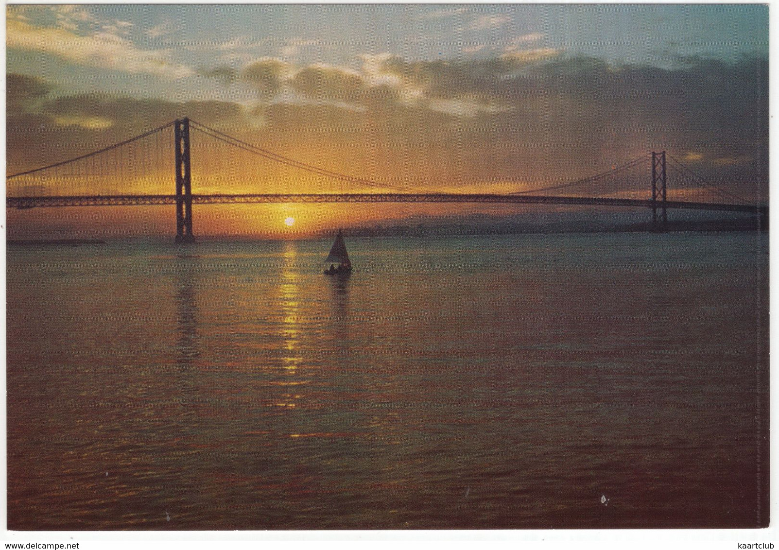 Late Summer Sunset Through The Forth Road Bridge  - (Scotland) - 'BraemarFilms Ltd' Postcard - Fife