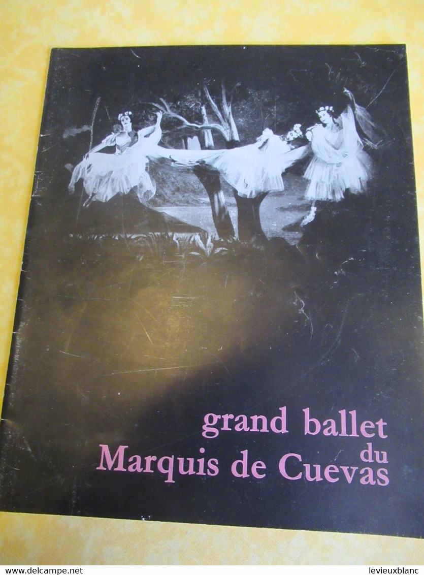 Plaquette Ancienne/Théâtre Des CHAMPS ELYSEES/Grand Ballet Du Marquis De Cuevas/Tallchieff/Skibine/Golovine/1954 PROG341 - Programmi