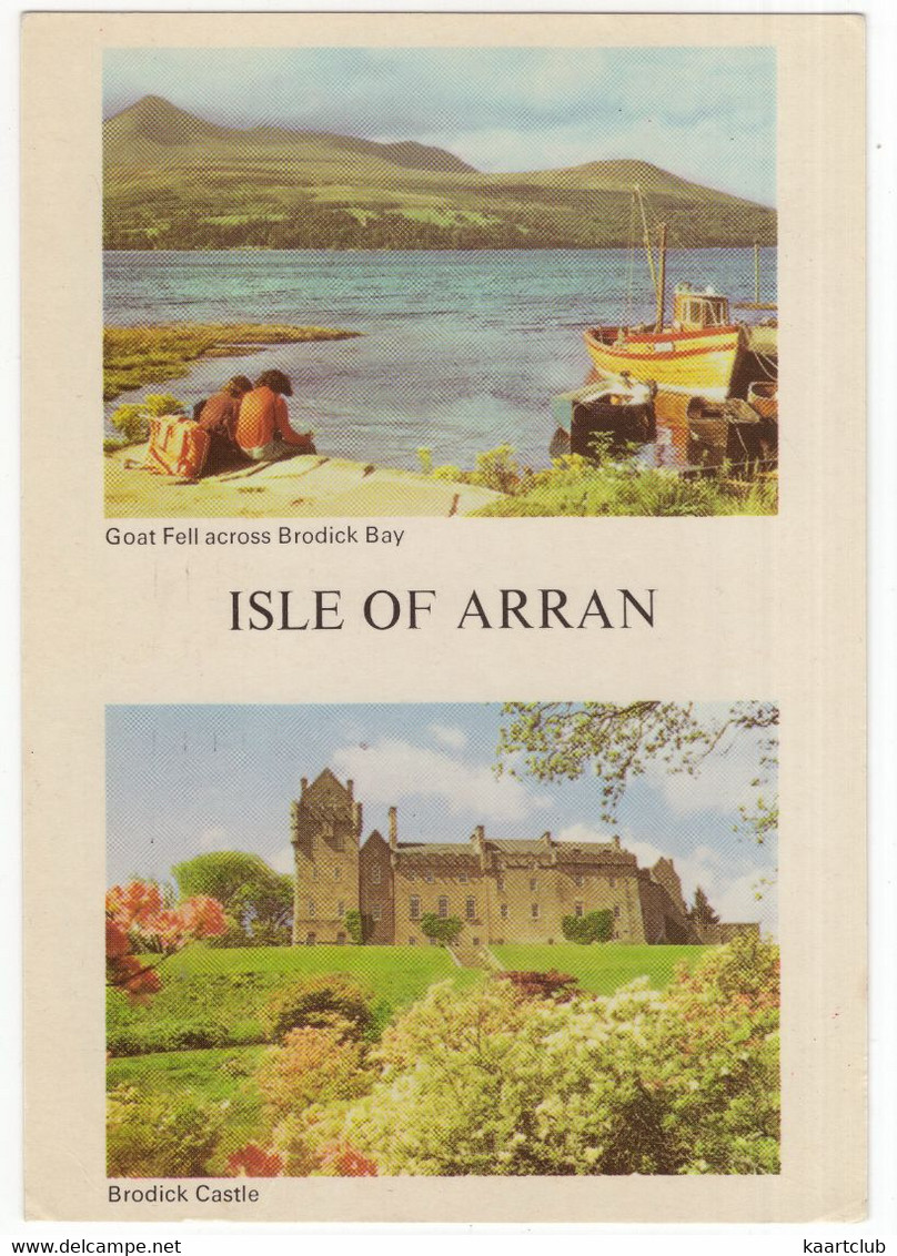 Isle Of Arran: Goat Fell Accross Brodick Bay & Brodick Castle - (Scotland) - 'BraemarFilms Ltd' Postcard - Ayrshire