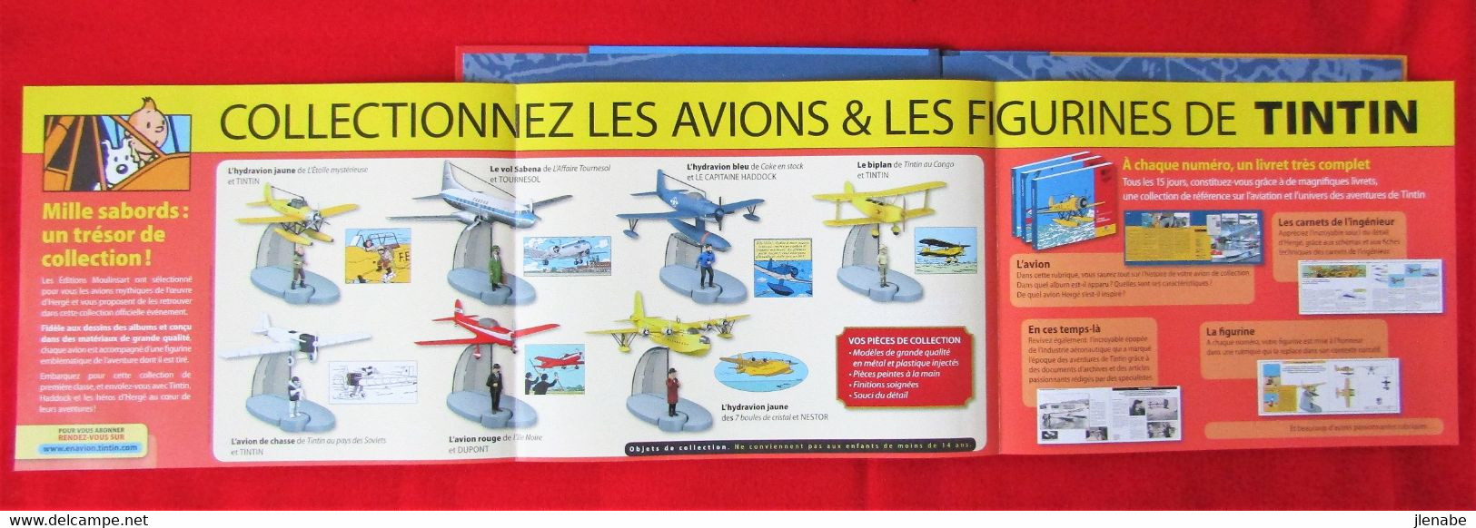 Tintin Avion N°1 Le Crabe Aux Pinces D'or + Carnet + Autres Pub - Poppetjes - Plastic