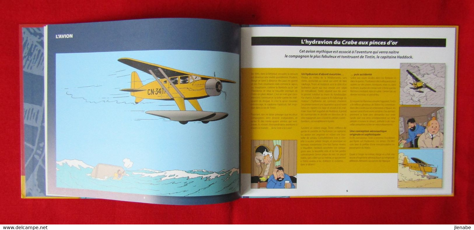 Tintin avion n°1 Le crabe aux pinces d'or + carnet + autres pub
