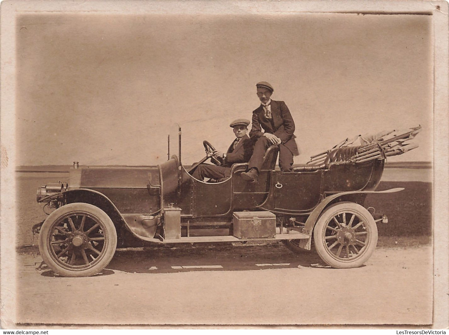 Photgraphie - Automobile Ancienne - Décapotable - Chauffeur - Unclassified