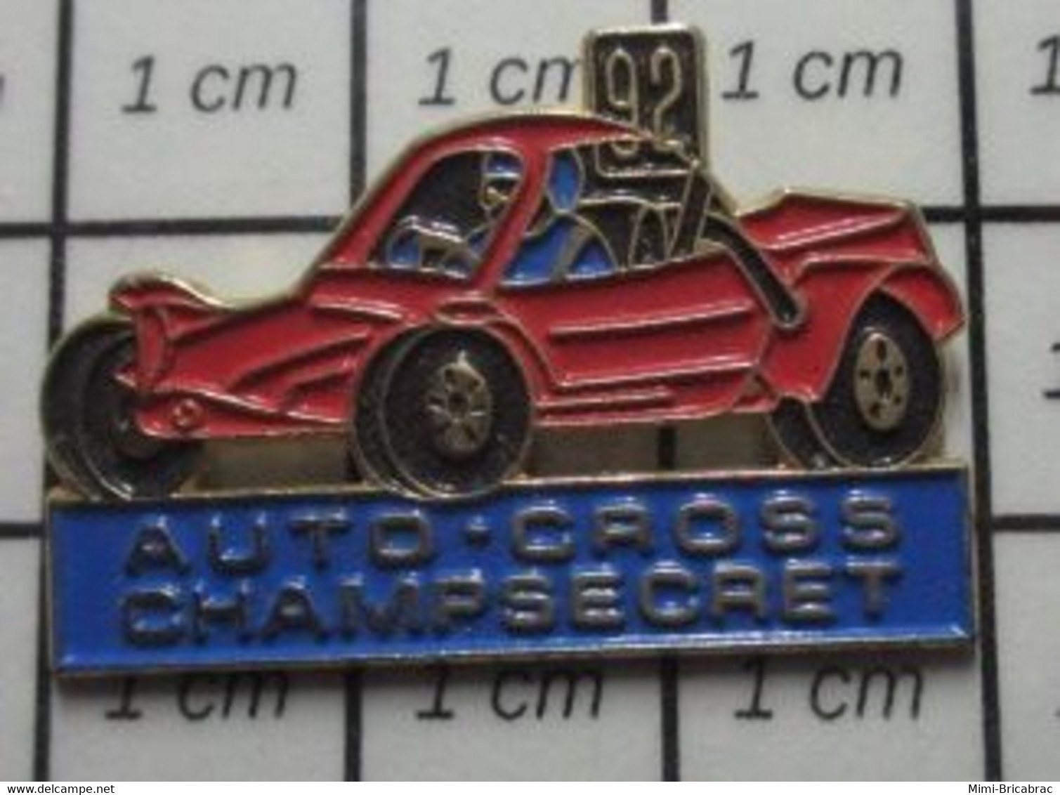 812f Pin's Pins : Rare Et Belle Qualité : SPORTS / AUTOMOBILE BUGGY AUTO-CROSS CHAMPSECRET - Car Racing - F1