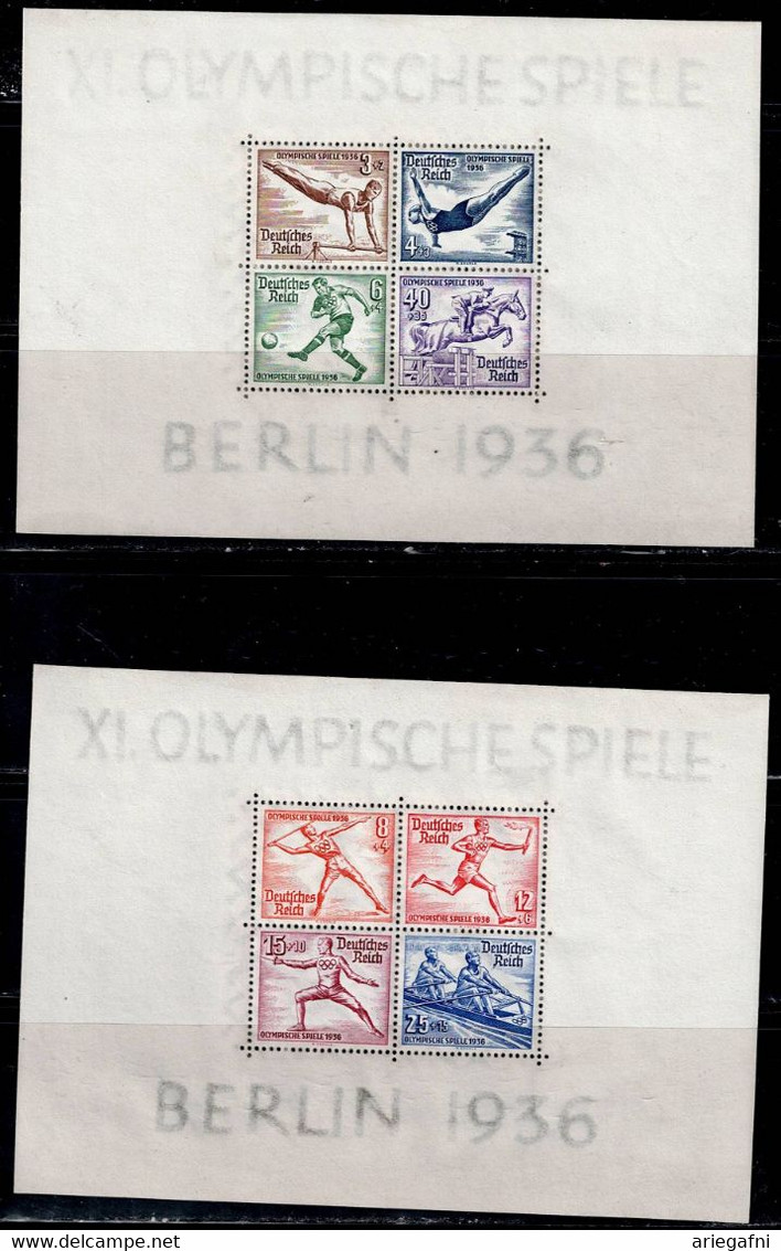 GERMANY 1933 DEUTSCHES REICH SUMMER OLYMPICS GAMES BERLIN MI No BLOCK 5-6 MNH VF!! - Sommer 1936: Berlin
