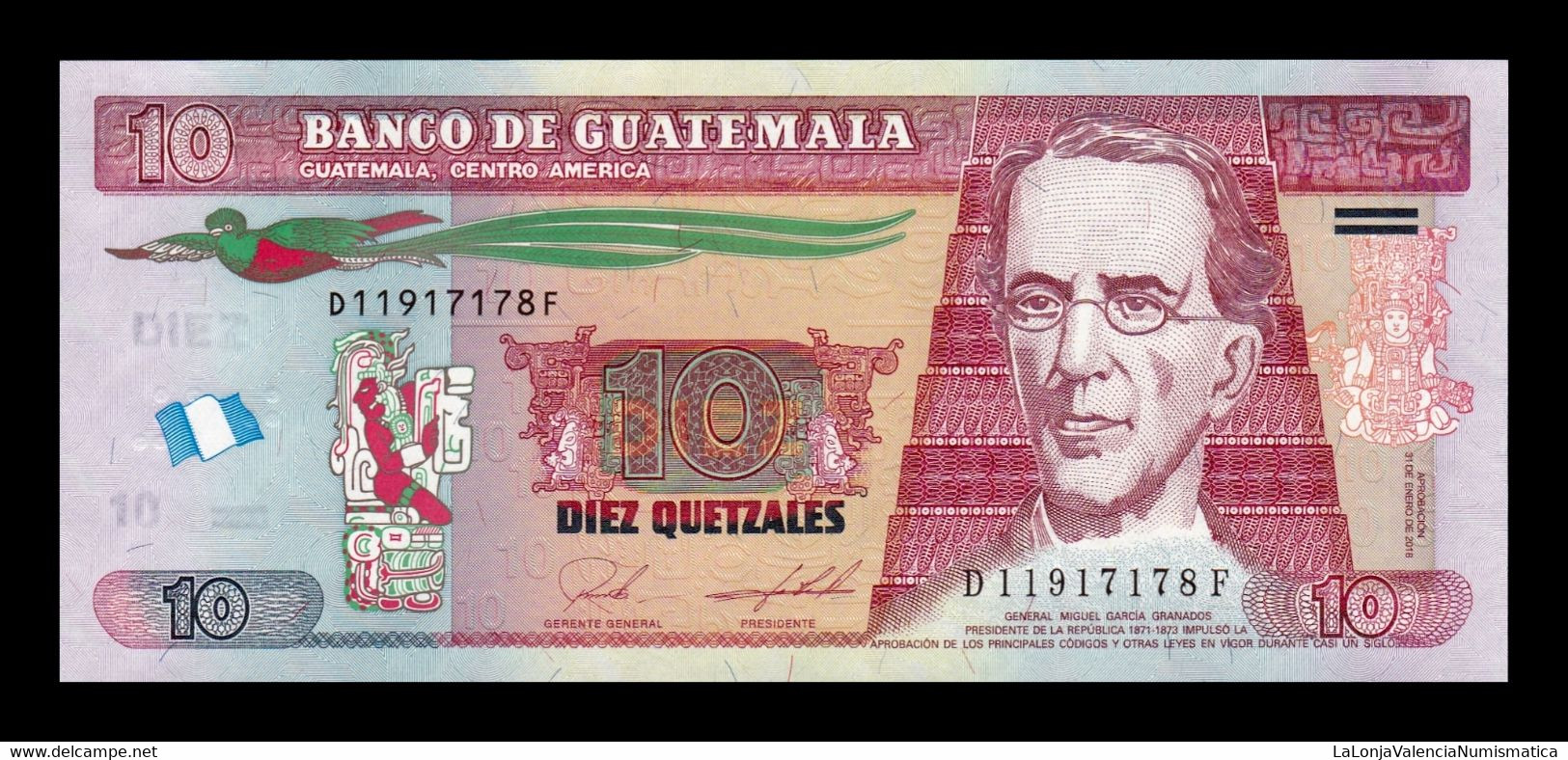 Guatemala 10 Quetzales 2018 Pick 123Ae Sc Unc - Guatemala