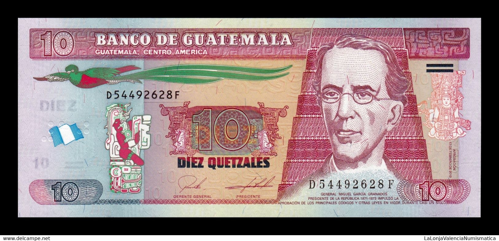 Guatemala 10 Quetzales 2019 Pick 123Af Sc Unc - Guatemala