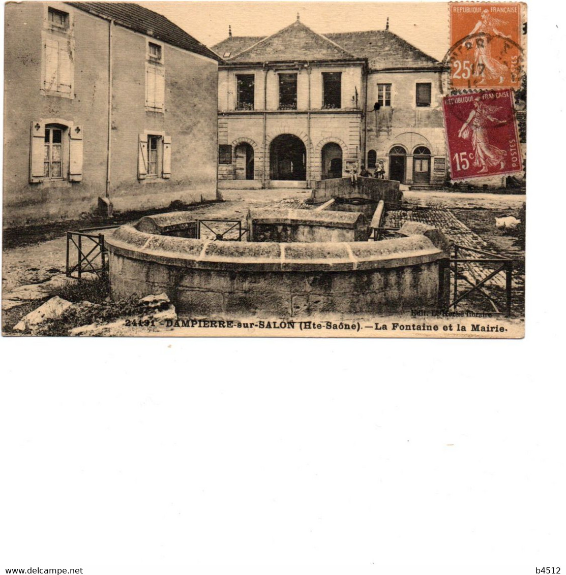 70 DOMPIERRE Sur SALON La Fontaine Et La Mairie 1930 - Dampierre-sur-Salon