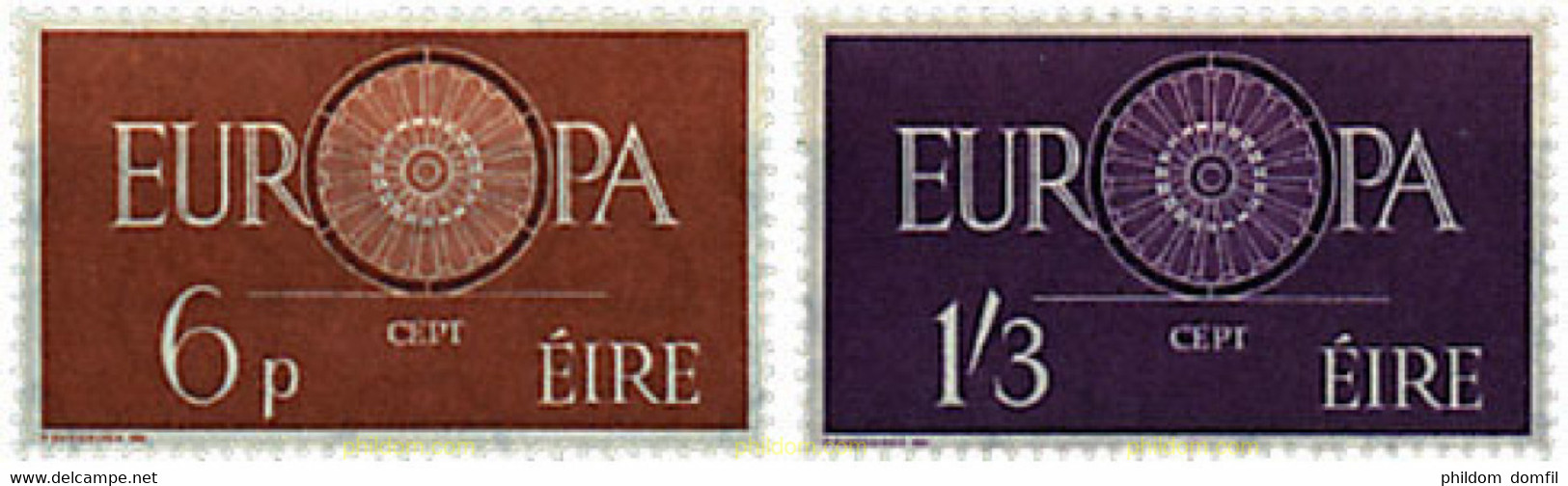 77379 MNH IRLANDA 1960 EUROPA CEPT. RUEDA CON 19 RADIOS - Colecciones & Series