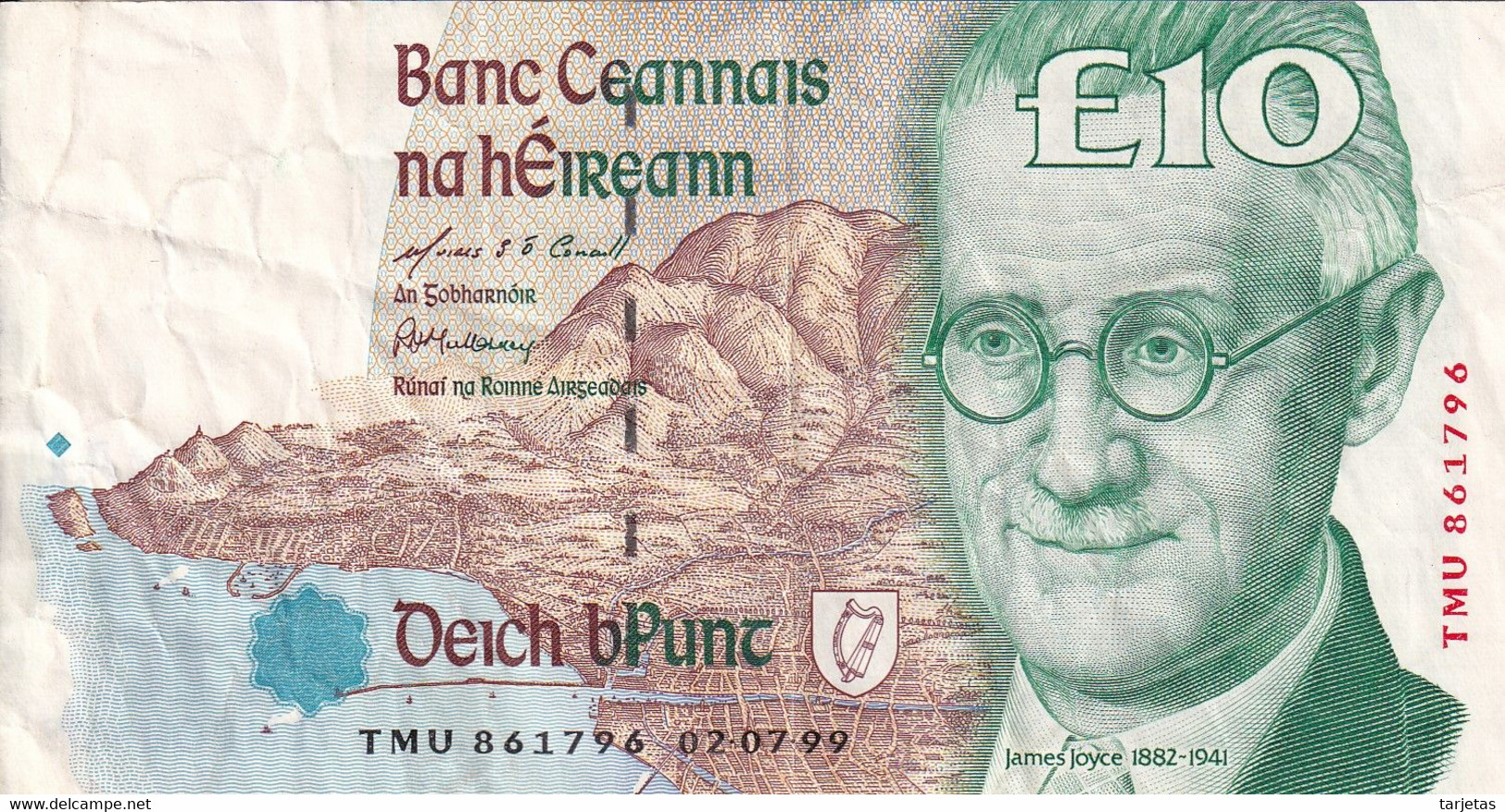 BILLETE DE IRLANDA DE 10 POUNDS DEL AÑO 1999 (BANKNOTE) - Irland