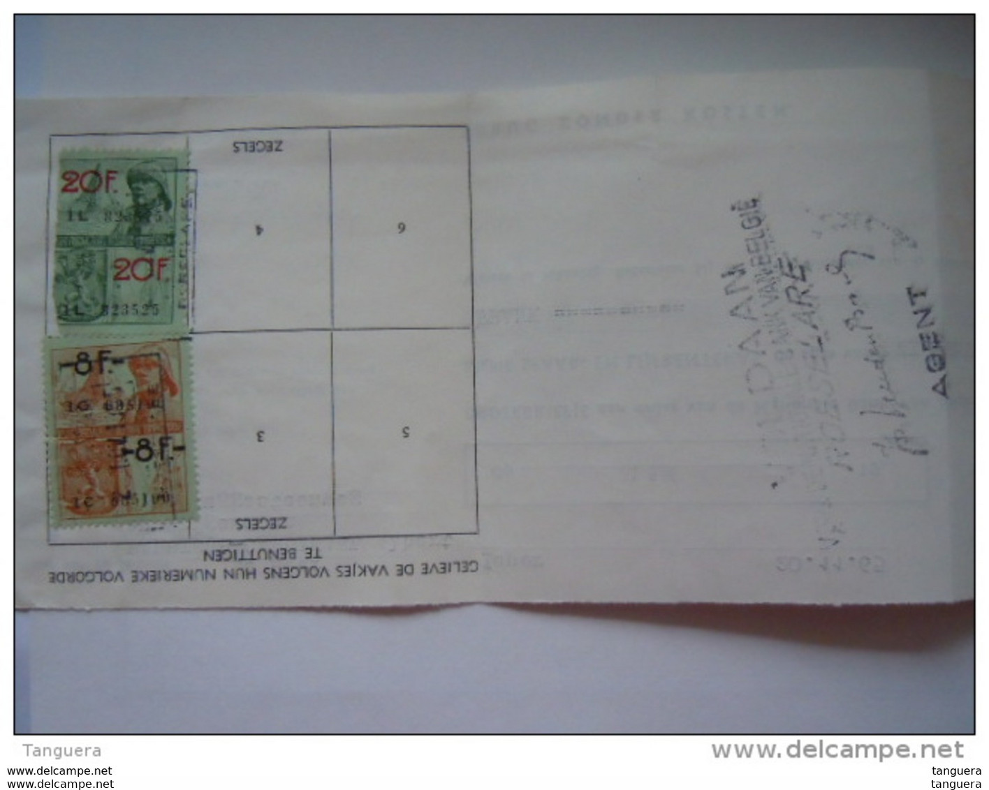 1965 Fiscal 541 8 + 545 20 F Sur Lettre De Change Wisselbrief Ieper Roeselare - Documents