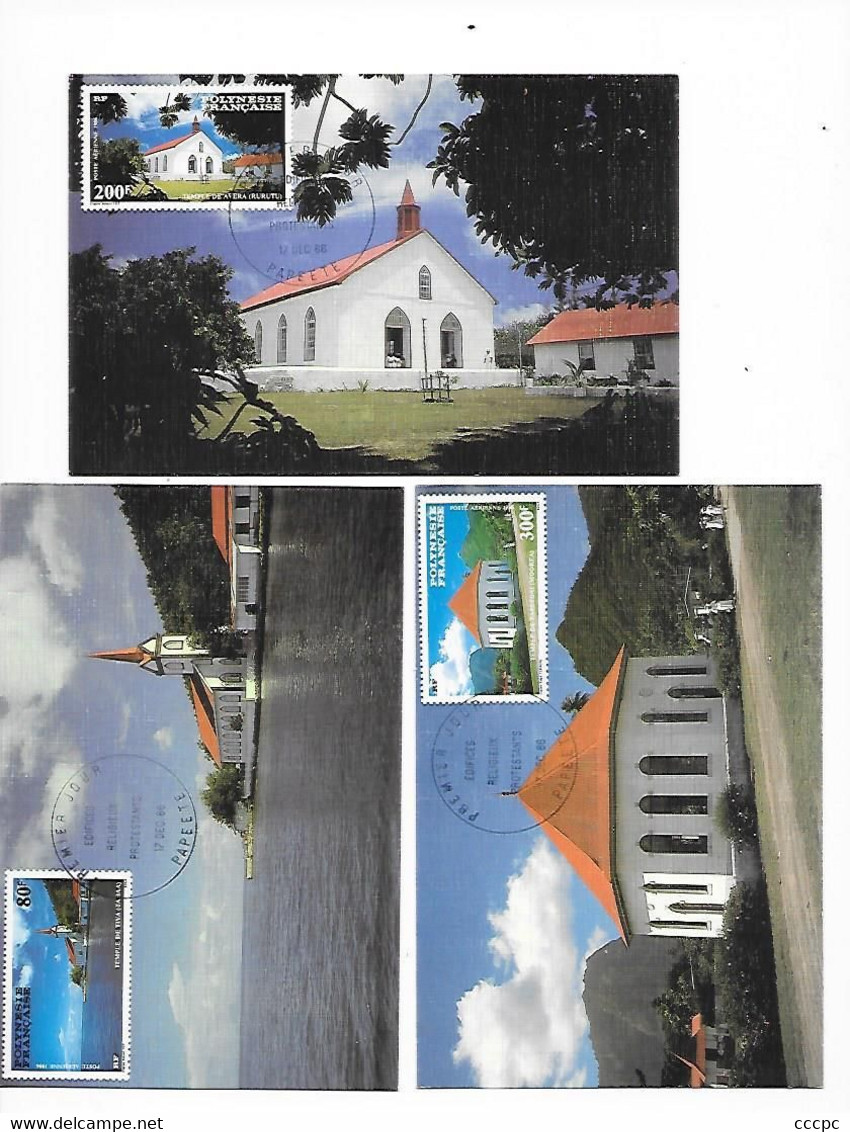 Polynésie Poste Aérienne N°193/195 Carte FDC - Lettres & Documents
